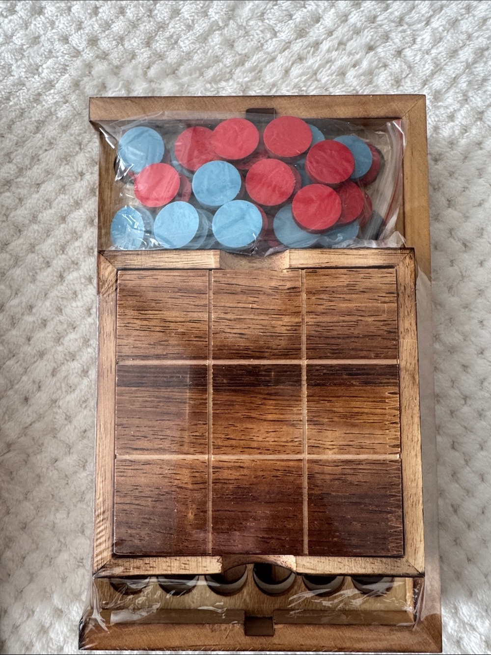🪵 🆕Wooden Tic Tac Toe & 4-in-a-Row Game Set - Picture 2 of 5